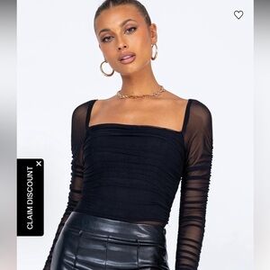 Princess Polly Delaney Bodysuit - Balck